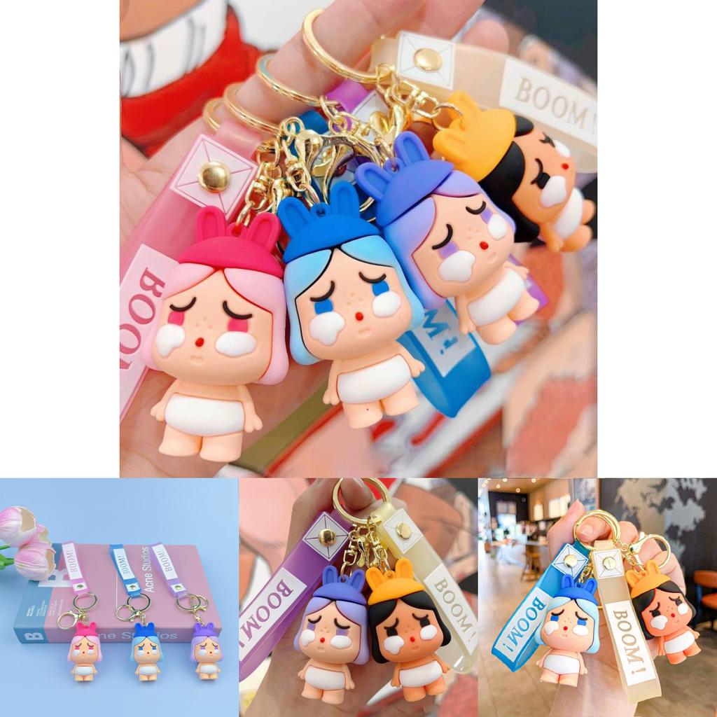 Adorable Crybaby Silicone Keychain Cute Cartoon Bag Charm For Women And Couples