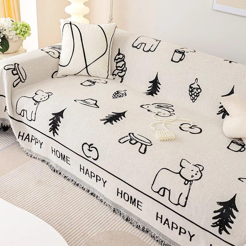 Camping Picnic Throw Blanket Chenille Double Sided Sofa Cover Sofa Cushion Leisure Blanket Bedspread Four Seasons Universal