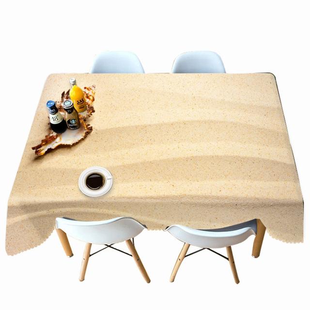 Thicken Cotton Tablecloth Retro Glass Bottle And Starfish Pattern Rectangular Round Table Cloth For Wedding Picnic Party