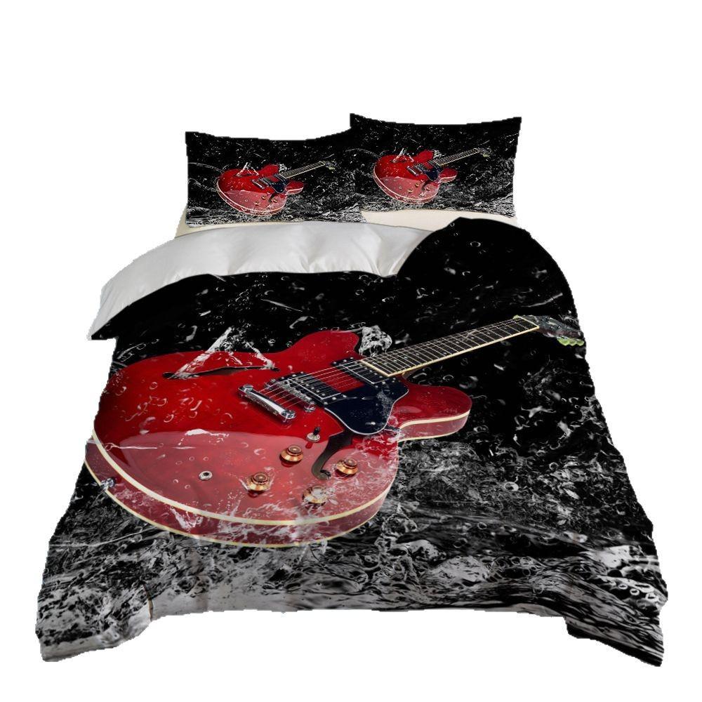 Kytara Shein Tk Pro 3D Digitální Tisk Třídílný Povlak na Peřinu