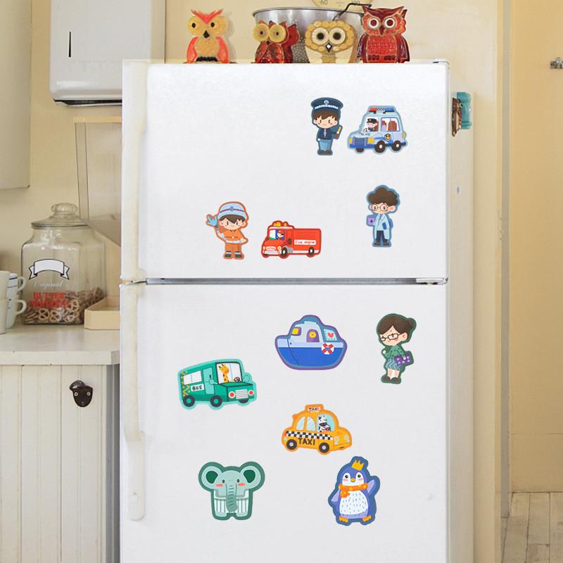 Education Christmas Children Animal Dinosaur Traffic Theme Magnetic Sticker Toy