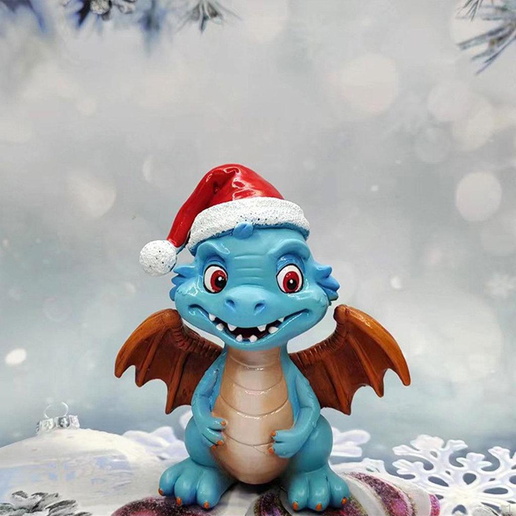 Christmas Mini Figurine Dragon Decor Creative Decoration Party Favors Fillers Table Crafts