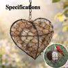 Hand-Made Fiber Bird Nest Heart Bird Nest Outdoor Courtyard Art Gardening Supply Material Scaffold Bee Nest Outdoor Garden Decor