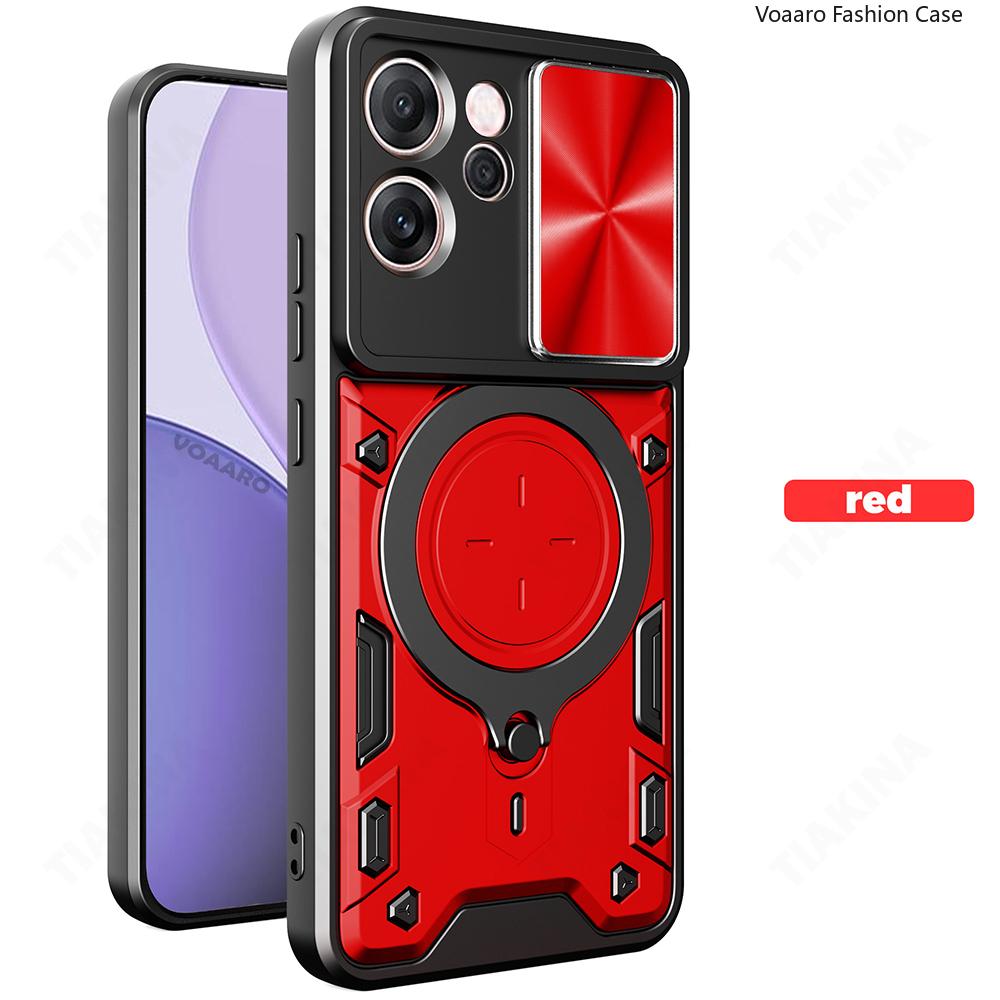 Slide Lens Armor Funda for OPPO Reno14 F 5G Case for OPPO Reno14 Reno 14 Pro 5G Case Magnetic Ring Stand Holder Cover Back Capa