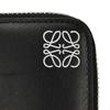 Used 12695 Zip Around Wallet 109N54.F13 7940 White Smooth Calfskin Zip Around Anagram Embossed Black Unisex from Japan