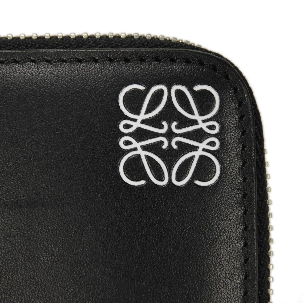 Used 12695 Zip Around Wallet 109N54.F13 7940 White Smooth Calfskin Zip Around Anagram Embossed Black Unisex from Japan