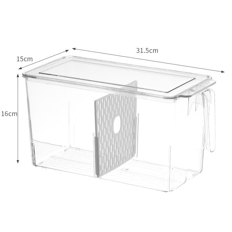 Multipurpose Transparent Fresh-Keeping Storage Box for Melons, Fruits, and Vegetables