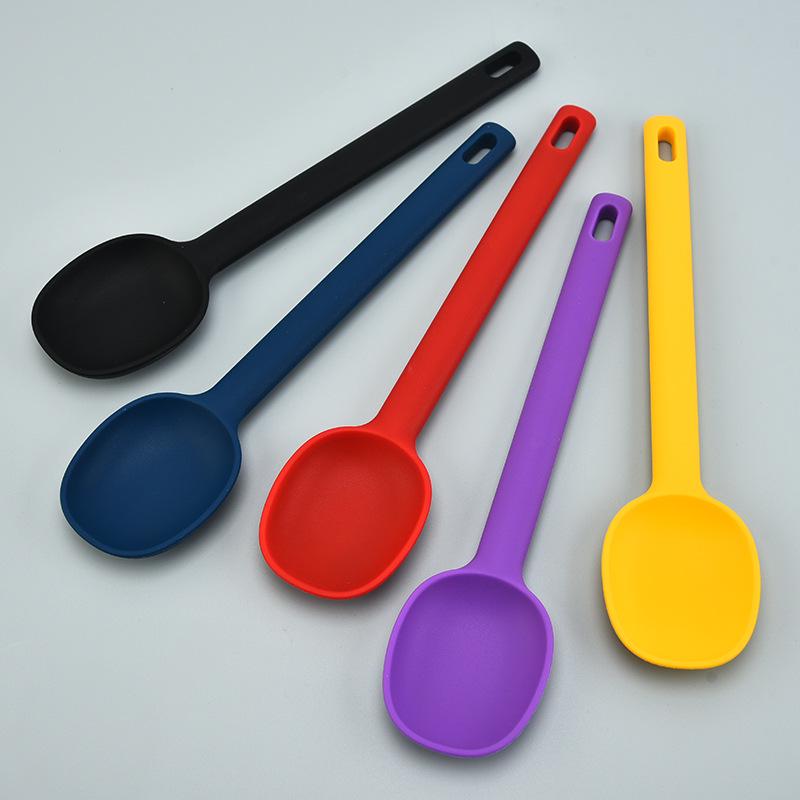 

Большая силиконовая ложка для густого перемешивания и сервировки - цельный кухонный инструмент для приготовления пищи, салата и приправ. фиолетовый