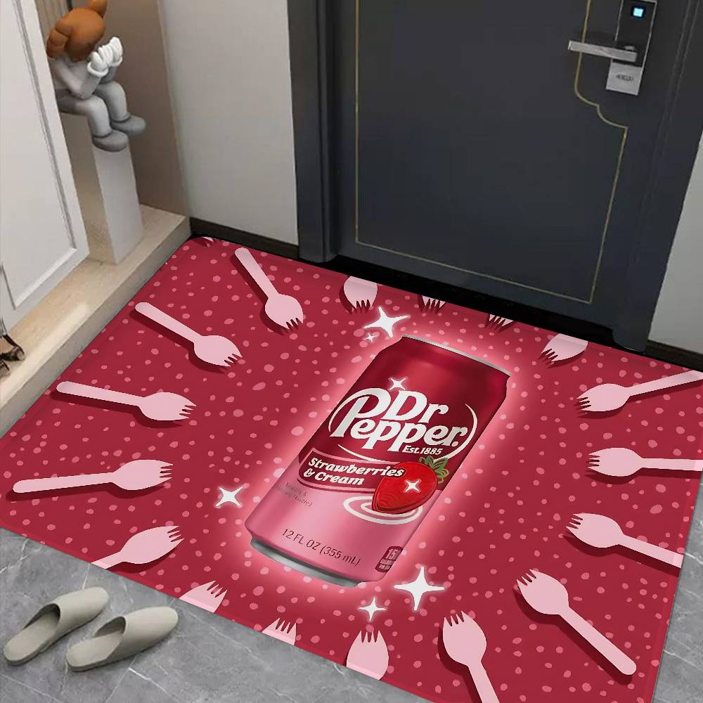 D-Dr Peppers Logo Door Mat Washable Non-Slip Living Room Sofa Chairs Area Mat Kitchen Bedside Area Rugs