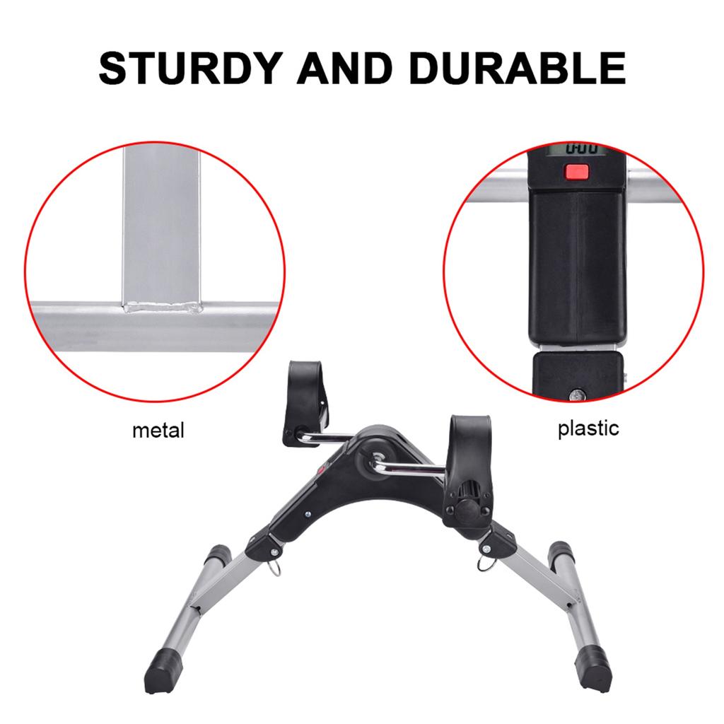 Foldable Mini Pedal Exerciser Bike - Leg & Arm Rehabilitation Trainer for Elderly Home Physical Therapy