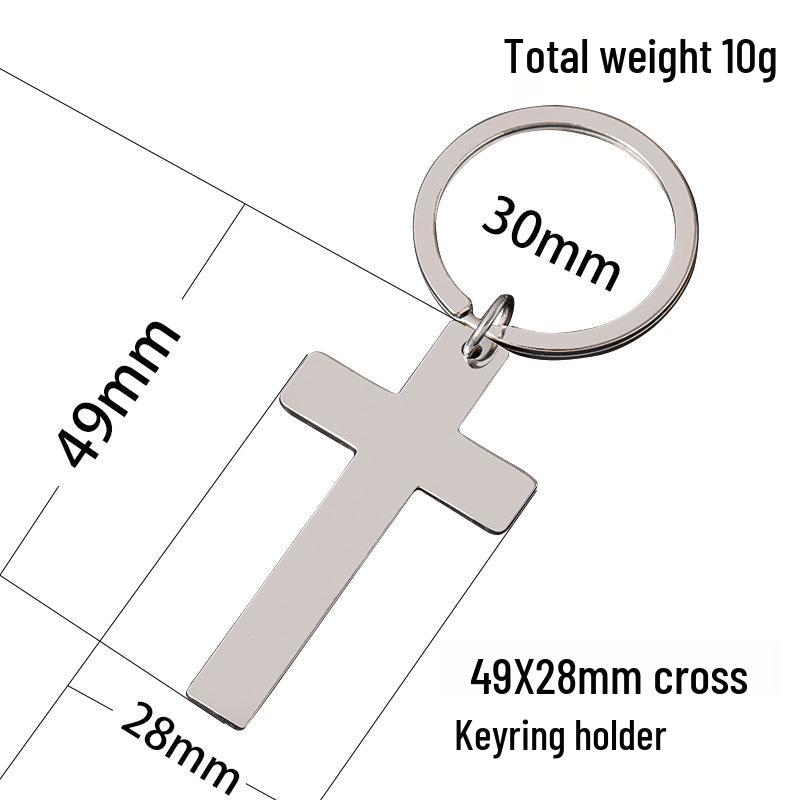 Stainless Steel Engravable Tag Pendant Keychain - Festival Gift
