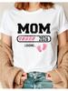 Mama 2026 Lädt T-Shirt Lustige Schwangerschaftsankündigung Geschenk für Frauen Lockerer Schnitt Lässiges Rundhals-T-Shirt mit Ladebalken Bu