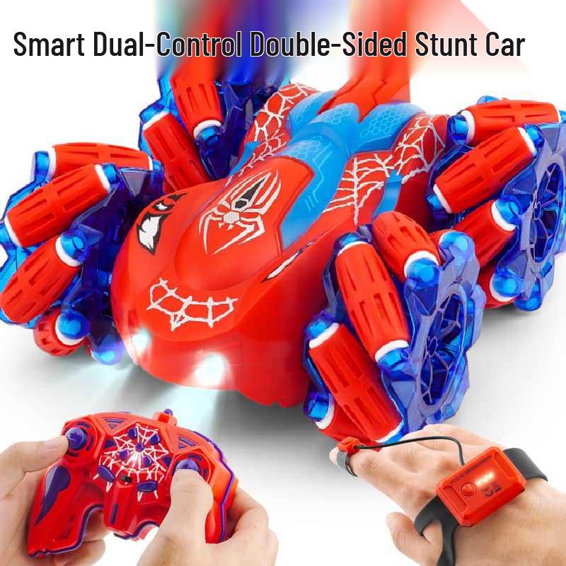 360° Flip Remote Control Stunt Car with Lights, Music, Gesture Sensing & Four-Wheel Drive