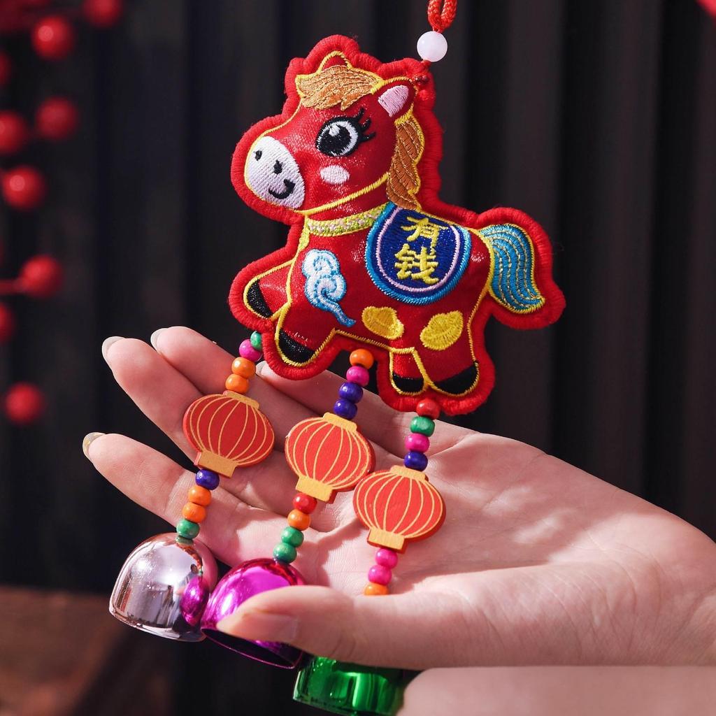 2026 Year Of The Horse Chinese Style Incense Packet Bell Pendant Chinese Red Chinese Zodiac Incense Packet Tassel Pendant