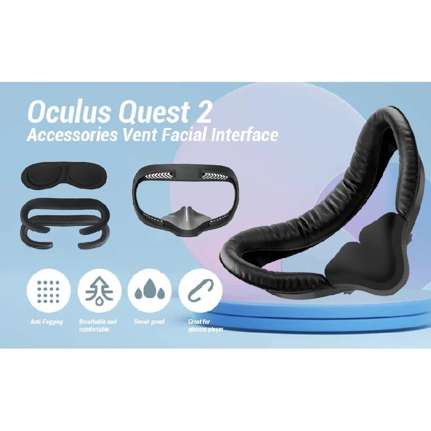 6IN1 VR Cover Fitness Facial Interface Bracket PU Leather Foam Cushion Anti-fogging Sweatproof Face Cover For Oculus Quest 2