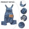 Hund Denim Overall Mode Haustier Jeans Latzhose Bequeme Welpen Kostüme Reine Baumwolle Hundekleidung für Kleine Mittlere Hunde und Katzen