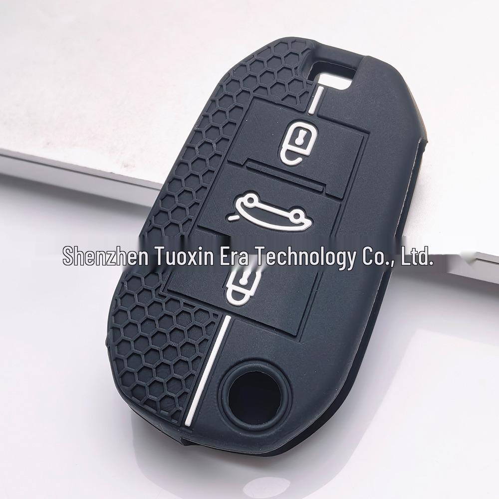 Peugeot and Citroen Car Key Silicone Case - Honeycomb Design