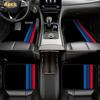 ABCA1 4pcs Set Of Colorful Striped Pattern Car Floor Mats - Suitable For All Models - Easy To Clean Interior Accessories - Suitable Fo
