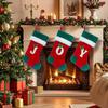 18 Inches Monogram Christmas Stockings with Letters Embroidered Initials Xmas Hanging Stockings for Party Decoration