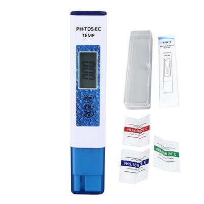 Testeur de qualité de l'eau 4 en 1 PH TDS EC Temp Test Meter 0?Moniteur précis de 9 999 ppm pour aquariums