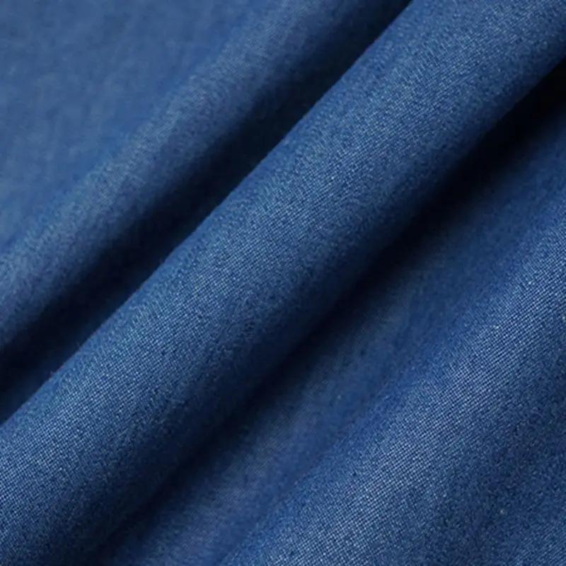 145x45/180cm Weicher Dünner Baumwoll-Denimstoff Für die Herstellung von Kleidern, Jacken, Hosen, Handgefertigte DIY-Nähstoffe TJ4512