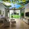 Sky Wallpaper Ceiling Mural Sunlight Green Forest Landscape Wallpaper Hotel Restaurant Living Room Backdrop 3d Wall Mural