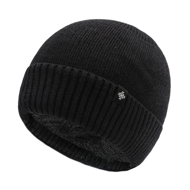 Warm Thickened Ear-Warming Hat for Men and Women Autumn and Winter Woolly Hat Warm Fleece-Lined Ski Beanie