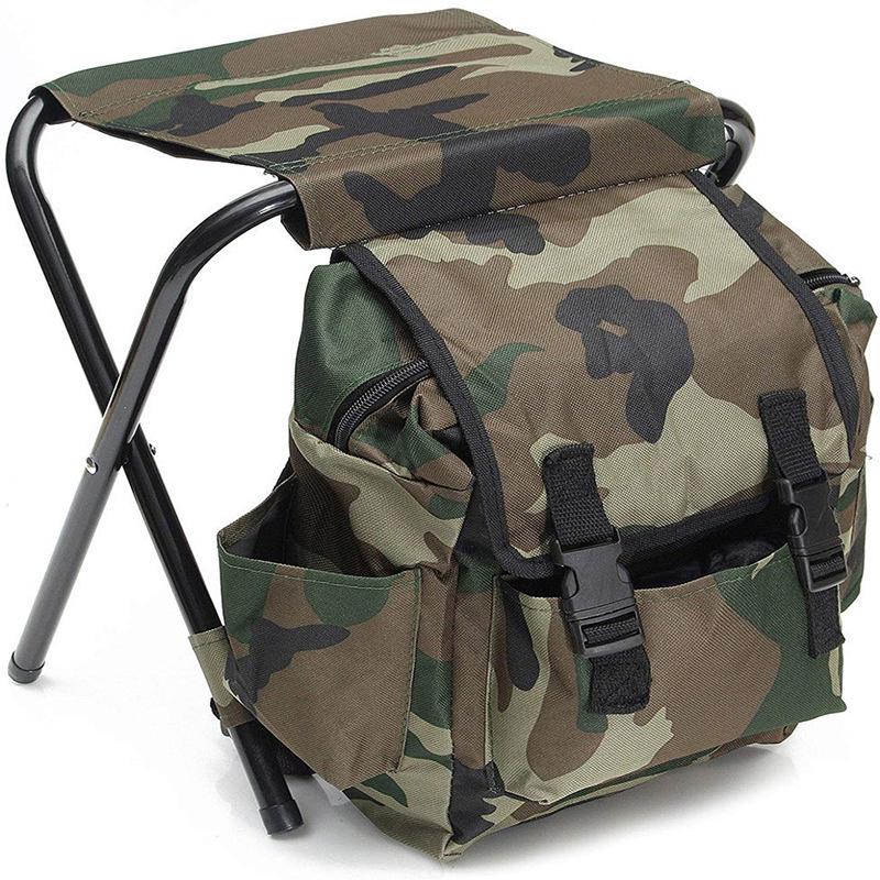 

Portable Camouflage Folding Chair: Multi-Functional for Camping, Beach, Hiking, and Fishing камуфляжний