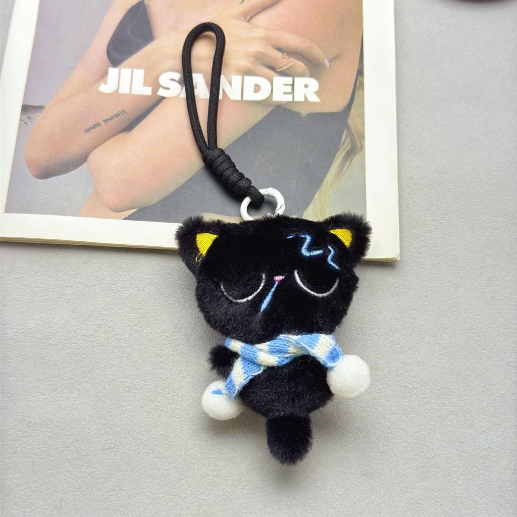 Popular Little Black Cat Plush Doll Pendant Cute Doll Doll Keychain Children's Bag Pendant Gift