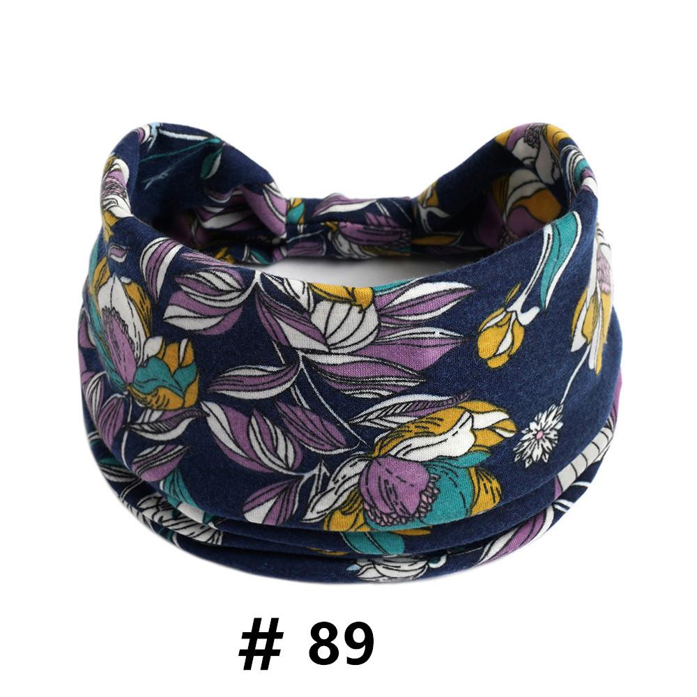 Tiaras Boho para Mulheres Algodão Tiara Larga Elástica Faixa de Cabelo Antiderrapante Treino Yoga Corrida Turbante Envoltório de Cabeça Acessórios de Cabelo