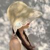 Large Edge Summer Lace Sun Hat Wide Brim Panama Cap French-style Straw Hat  Outdoor Travel