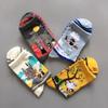 Neuer Trend Damen Baumwolle Cartoon gestreift Mid-Tube Damen bequeme atmungsaktive Herren- und Damensocken