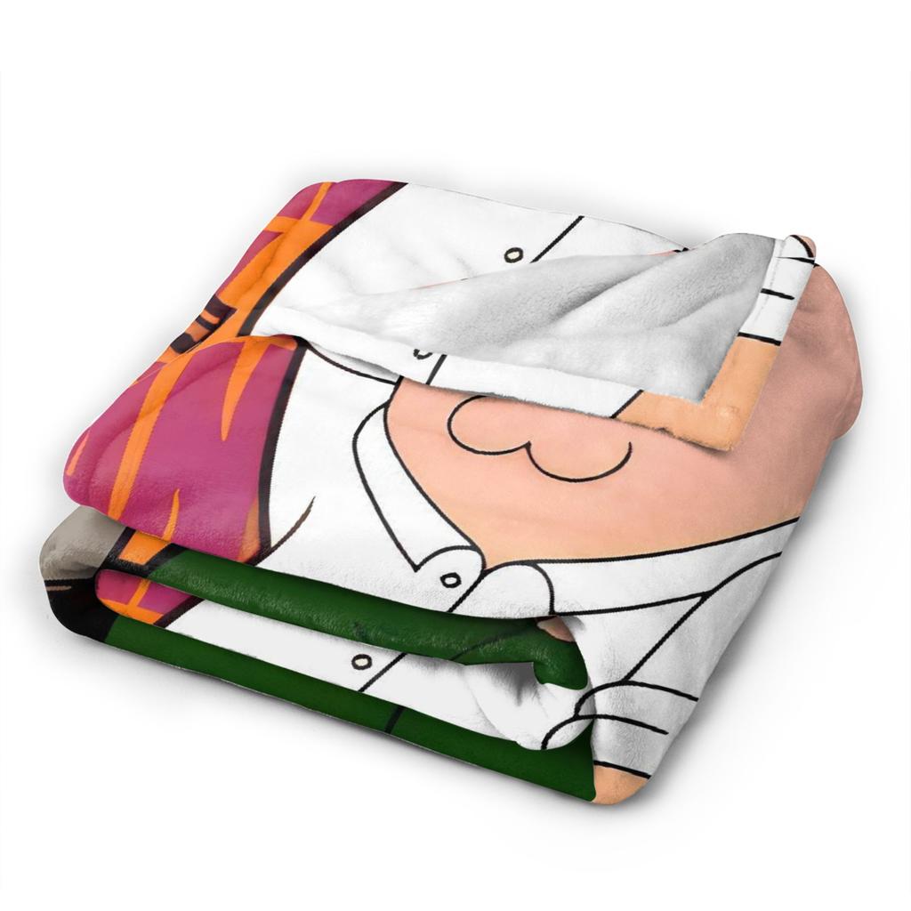 Peter Griffin Flannel Blanket Winter Soft Durable Throw Blanket for Boy Girl Bedroom Fluffy Bedspread Sofa Bed Cover