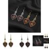 Gothic Vampire Eye Heart Earrings With Alloy Material And Electroplated Finish For Women