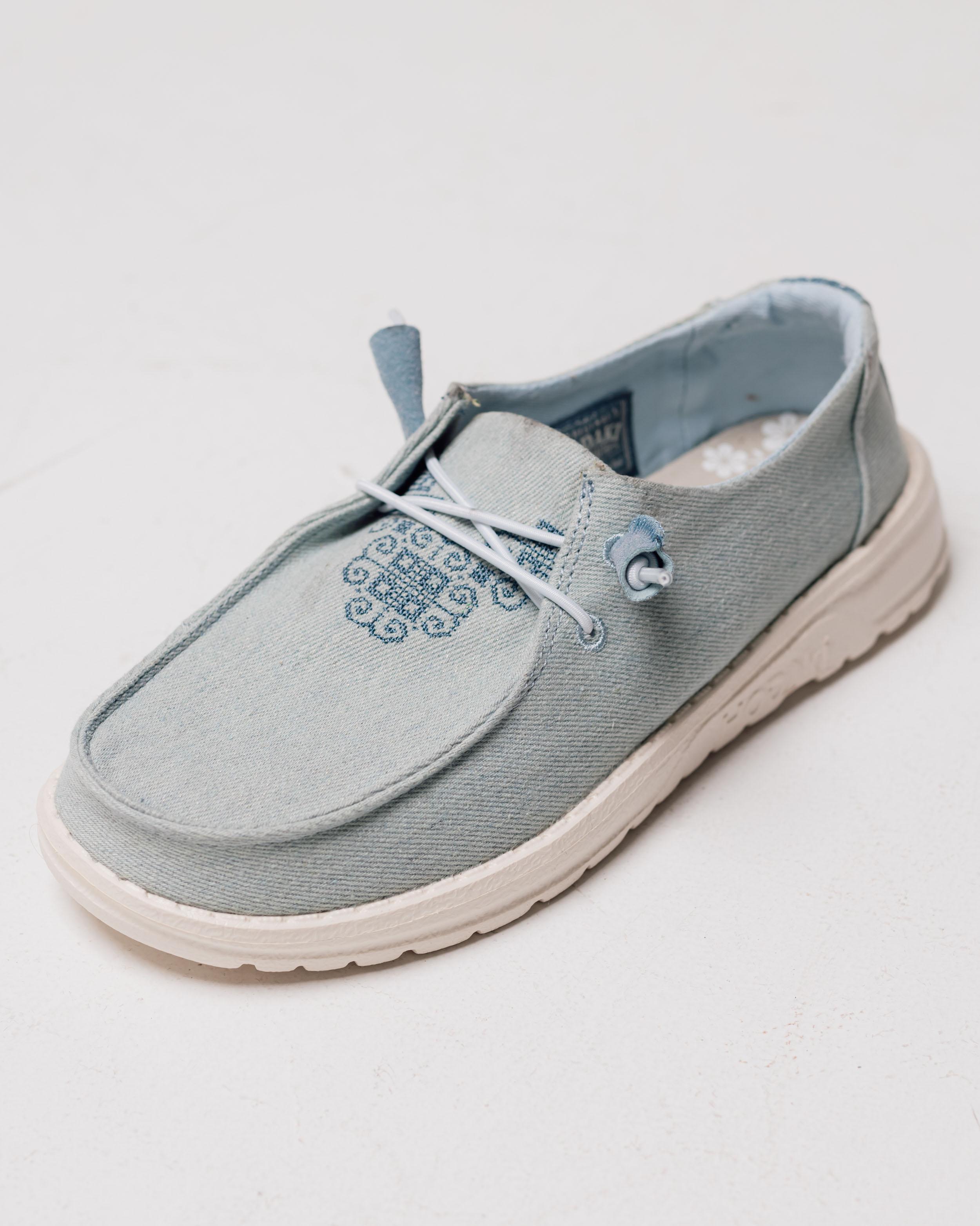 

Textile moccasins Hodaki 21001 36 light blue 41 теплим білим кольором