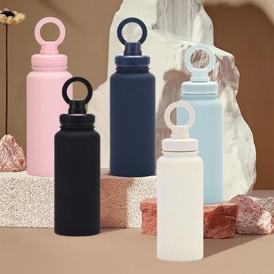 For MagSafe 1000ML Insulated Bottle Thermal Water Cup with Rotating Phone Holder Portable Coffee Mug Thermal Mug for Travel