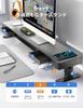 Meatanty Adjustable Monitor Stand Dual Monitor Stand 4 Height Adjustable PC Monitor Stand Drawer Computer Stand Display Stand USB Data Transfer Desk