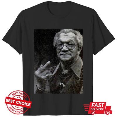 Sanford And Son Redd Foxx Flipping The Bird Black T Shirt Cotton Top For Fan