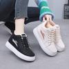 Fleece Thickened Cotton Shoes Women's Winter Snow Boots 2025 New Student Warm Thick-soled Leather Trendy High-top Cotton Boots