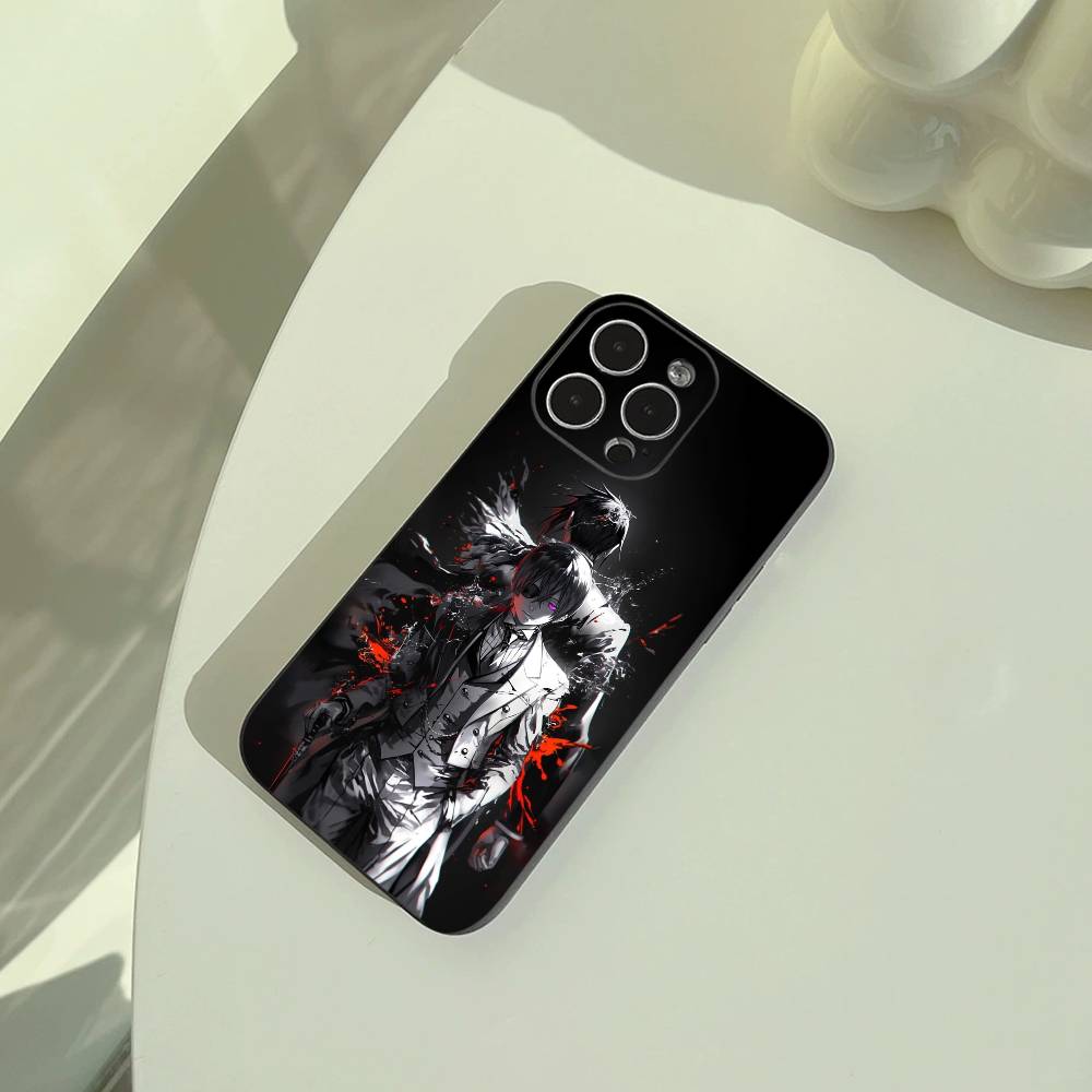 Classic anime-B--Black- Butler Phone Case For iPhone 17,16,15,14,13,12,11 Pro Max, Lightweight and practical Soft Black Cover
