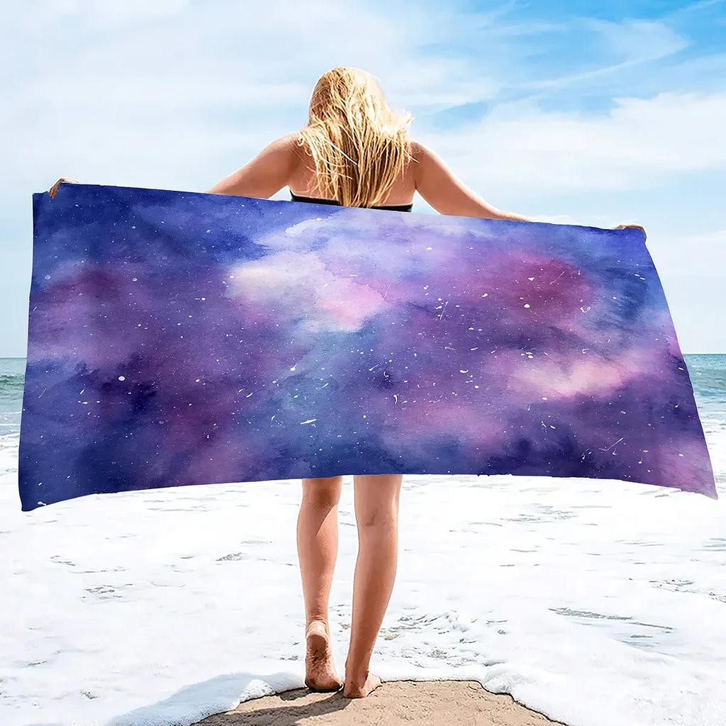 Beach Towel Oversized Travel Beach Towels Blanket Sand Free Quick Dry Absorbent Pool Towels Hawaiian Beach Bath Towel Pink Sky