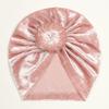 Autumn and winter baby new skin-friendly golden velvet hat, children's soft and delicate pullover hat, baby hat