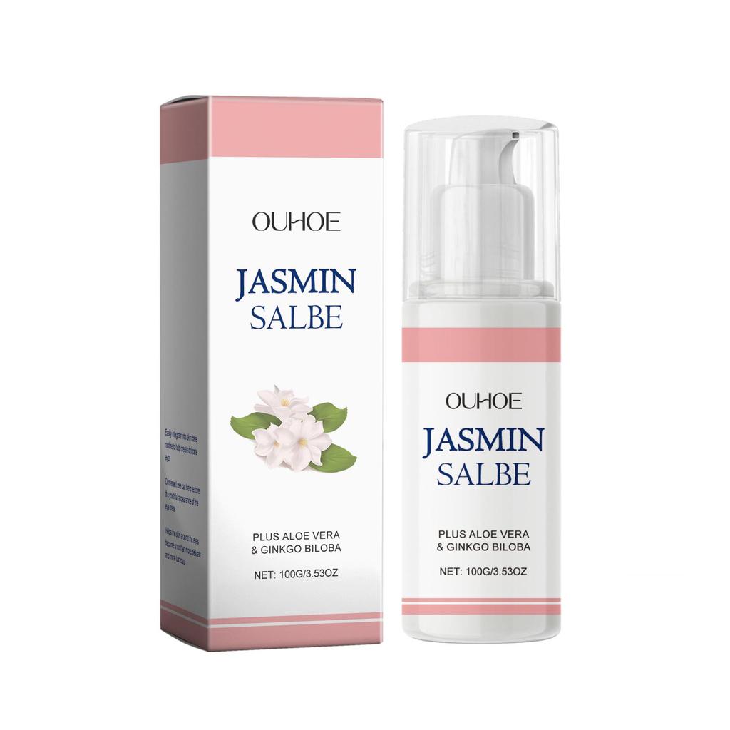 OUHOE Jasmine Eye Cream - Gentle Moisturizing & Hydrating Daily Care for Smooth, Soft Eye Area Skin
