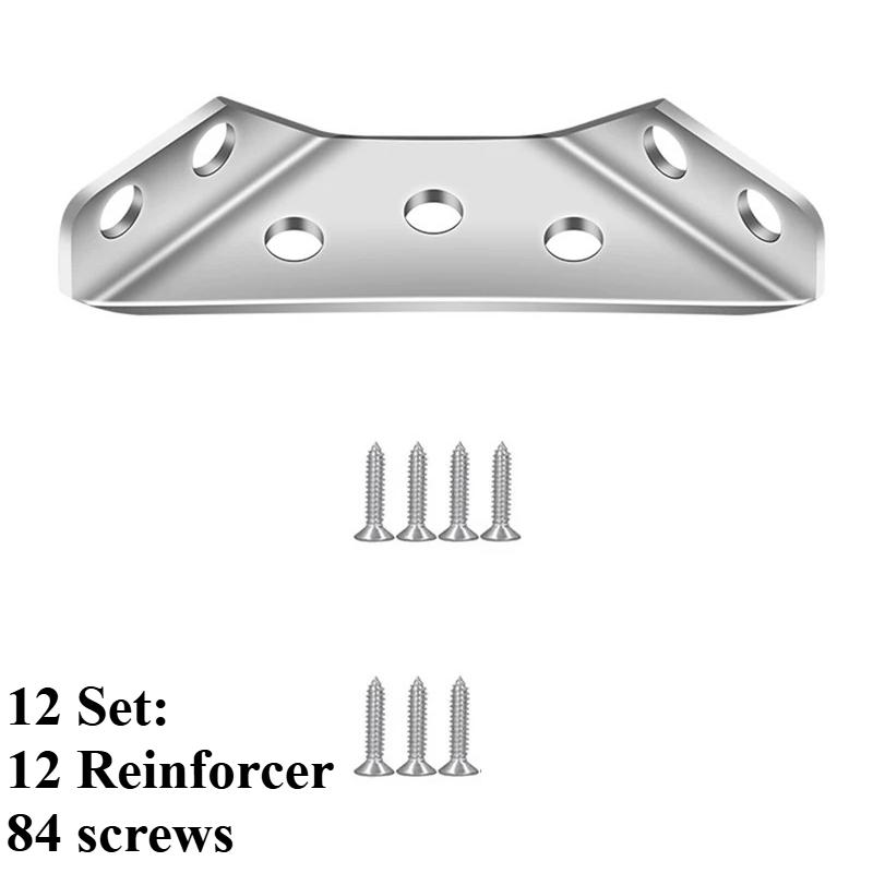 10/20/40/50pcs Thickened Stainless Steel Angle Code 90 Degrees Right Angle Fixed Bracket Furniture Connectors