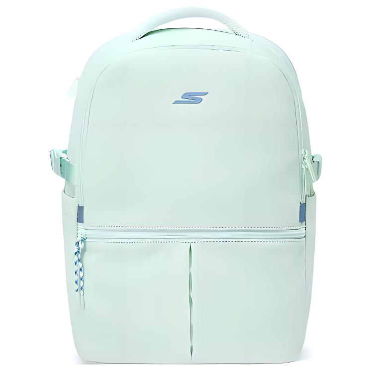 Skechers 22L Comfortable Sports Series Large Capacity Lightweight Versatile Fabric Backpack Unisex Backpack Light-Mint-Green P324U001-047P Light Mint Green,Large