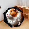 1 PC Automatic Folding Umbrella - Cute Guinea Pig Pattern, Portable & Foldable Design with 8 Ribs, Christmas Birthday Gifts