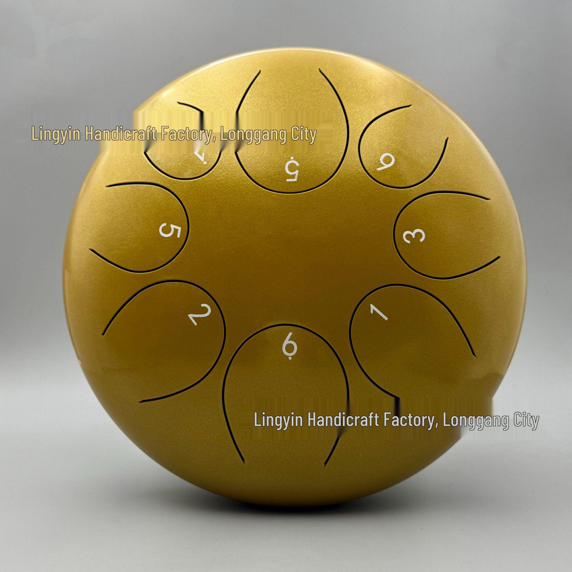 10-Inch 8-Tone Portable Carbon Steel Ethereal Drum - Outdoor Handpan, Multiple Sizes Available
