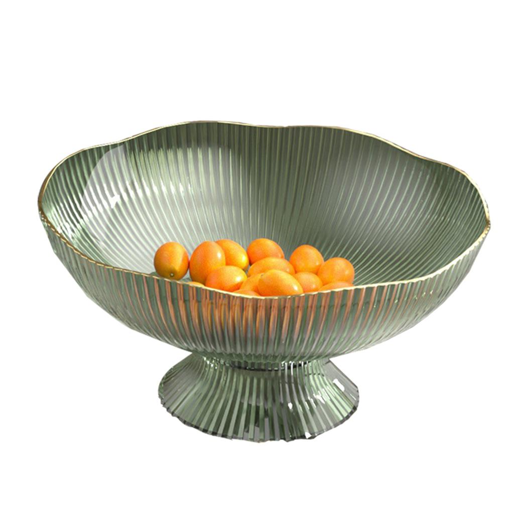Plastic Footed Fruit Plate with Draining Hole Detachable Base Household Living Room Coffee Table Fruit Candy Snack