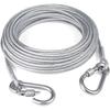 1 Peça Cabo de Aço para Cães de Cabeça Dupla, Corda de Tração com Fivela de Metal, Fio de Aço Anti-ferrugem, Coleira de Treinamento, Alça para Cães ao Ar Livre