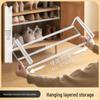 Retractable Layered Shoe Rack - Household Folding Storage for Hallway